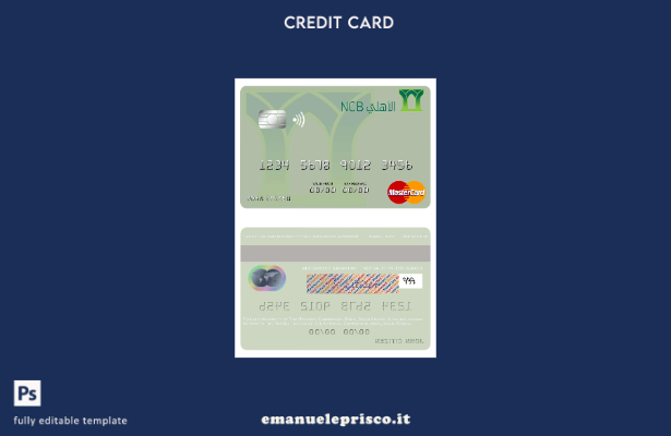stile verificato Arabia Saudita Il modello mastercard della National Commercial 